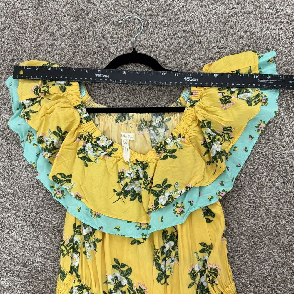 Matilda Jane Hooked on a Feeling Midi Dress Off Shoulder Large Ruffle Garden - Picture 3 of 9